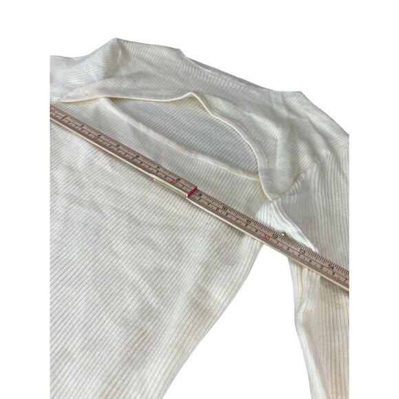 Cut-Out Ribbed Knit Long Sleeve Sweater Dress - Picture 7 of 8